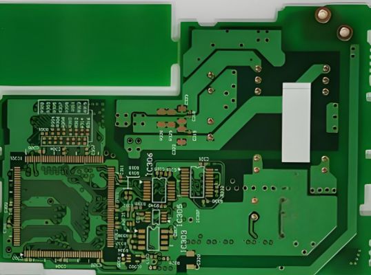 qualité PCB en cuivre avec technologie de masque de soudure à prise à trous 0,1 mm/0,1 mm Min. Largeur de ligne/espacement usine